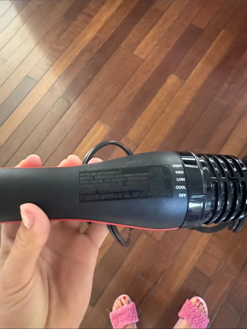 Revlon Black and Red Round Hot Air Styling Brush